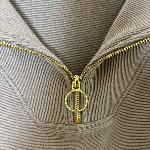 Varley Vine Oversized Half-Zip Pullover Rib Knit Charcoal Gray Women's Small - Picture 6 of 8